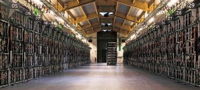 High-tech mining farm with advanced cooling systems